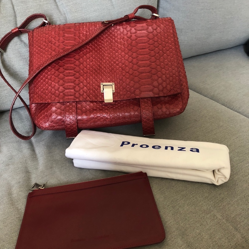 Proenza Schouler Courier Python bag large